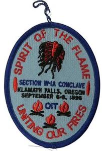 1996 Conclave Spirit Of The Flame Uniting Our Fires Patch BLU Bdr (NE1563) - Picture 1 of 2