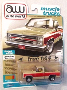 AW Auto World Muscle Trucks Tan/Bright Red 1987 CHEVY SILVERADO R10 FLEETSIDE - Picture 1 of 1