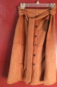  Women's Brown  Skirt Size Large NWT Shinestar Free Shipping  - Picture 1 of 10