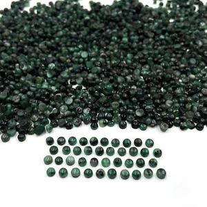 Natural Emerald Round Cabochon Loose Gemstone Lot 100 pcs 4 MM 41 CT - Picture 1 of 5