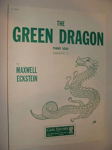 The Green Dragon piano solo 1961 Maxwell Eckstein - Picture 1 of 1