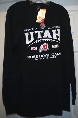 UTAH UTES 2023 ROSE BOWL OFFICIALLY LICENSED LONG  SLEEVE T-SHIRT SHIPS IN I DAY - Image 1 of 4