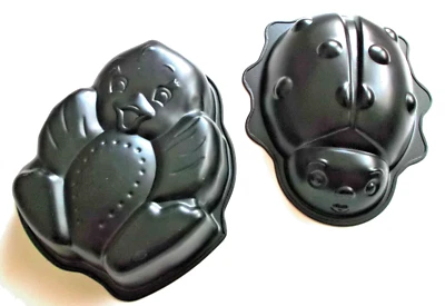 2 kleine Kuchen/Gebäckformen Glückskäfer, Küken / KAISER - Bild 1 von 2