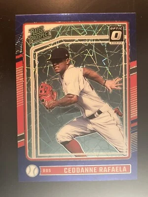 2024 Donruss Ceddanne Rafaela Optic Blue Velocity Prizm Boston Red Sox 128 - Image 1 of 2