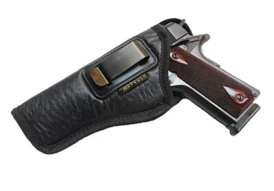 1911 5" Full Size (Colt/Kimber/S&W) Houston Black LEFT HANDED/LH IWB Gun Holster - Image 1 of 4