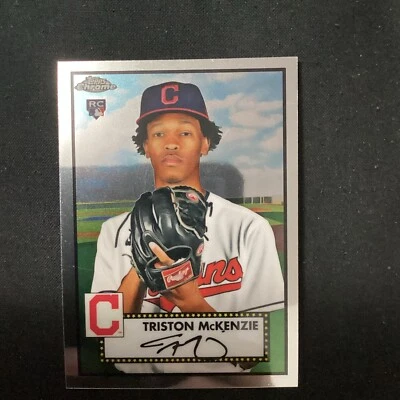 2021 Topps Chrome Platinum Anniversary Triston McKenzie #8 Rookie             V5 - Image 1 of 2