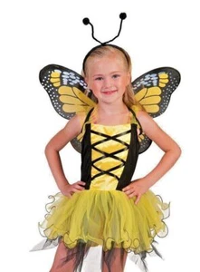 ★ 3 Tlg Schmetterling Butterfly Kostüm Kleid Flügel Haarreif 98-152 Tierenkostüm - Bild 1 von 3