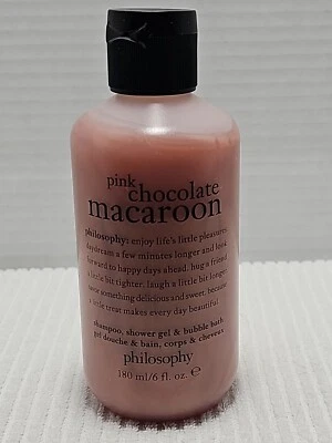 PHILOSOPHY PINK CHOCOLATE MACAROON SHAMPOO, SHOWER & BATH GEL 6oz SEALED - Image 1 of 4