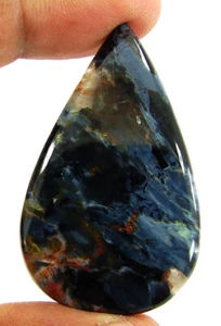 62.45 Ct Natural Blue Pietersite Loose Gemstone Cabochon Wire Wrap Stone - 62237 - Picture 1 of 5