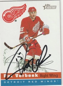 Pat Verbeek signed 2001-02 Topps Heritage card Red Wings Devils Whalers Rangers - Picture 1 of 1