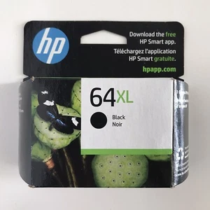 No Box Genuine HP 64XL High Yield Black Ink Cartridge N9J92AN OEM Sealed - Picture 1 of 4