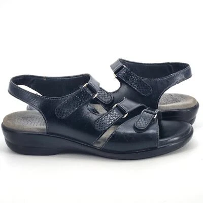 SAS Tabby Slingback Sandals Womens Size 7.5N Black Leather Tripad Comfort - Image 1 of 4