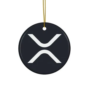 Ripple XRP Weihnachtsschmuck, Kreisform - Krypto Logo, Weihnachtsgeschenk - Bild 1 von 4