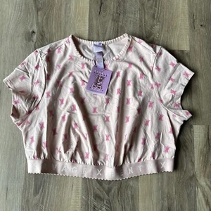 Savage x Fenty Cotton Jersey Crop Top Shirt Pink - Size 1X - Picture 1 of 3