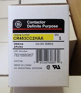 GE GENERAL ELEC. CR453CC2HAA CONTATTORE SCOPO DEFINITO 30AMP 2 POLI NUOVO CON SCATOLA i9, i10 - Foto 1 di 8