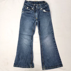 Gymboree Blue Denim Jeans Pants Size 5 Slim 5S Adjustors in Waist Flare Leg - Picture 1 of 6
