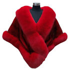 Cape Coat Thickened Cold Resistant Elegant Bridal Faux Fur Wrap Shawl Comfy