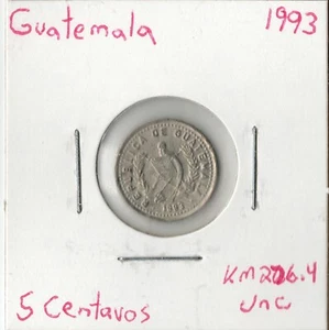 Moneda Guatemala 5 Centavos 1993 KM276,4 - Imagen 1 de 2