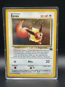 Pokemon Evee #11 Black Star Promo Holo WOTC Vintage 1st Edition - Picture 1 of 2