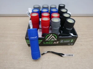 LitezAll 21333 rubberised 100 lumen pocket torch + wrist strap BLACK - Picture 1 of 1