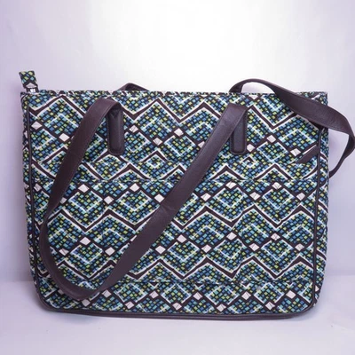 Vera Bradley Iconic Commuter Tote Padded Laptop Sleeve in Rainforest Pattern EUC - Image 1 of 4