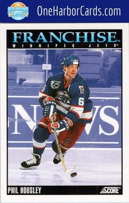 1992-93 Score Winnipeg Jets Hockey Card #440 Phil Housley - Image 1 of 2