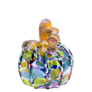 Luke Adams Glas Juwel Multi Glas Medium Kürbis Figur - Bild 1 von 1