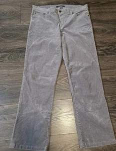 Lauren Ralph Lauren Corduroy Grey Classic Straight Leg Womens SZ Large Pants - Picture 1 of 21