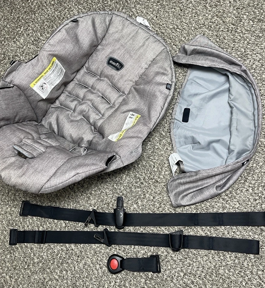 Evenflo Infant Car Seat Replacement Cover, Canopy & Safety Straps Buckle Harness - Image 1 of 4