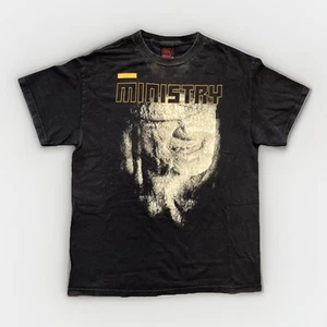 Vintage Ministry T-shirt Size M NIN Skinny Puppy Goth Industrial Rare FLA Ogre - Picture 1 of 4