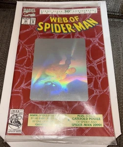 Marvel Comics Web of Spider-Man #90 (1992) sigillato in polisacco COPERTINA OLOGRAMMA NMMT - Foto 1 di 6