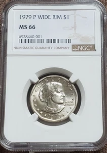 1979-P Susan B. Anthony NGC MS66 Wide Rim - #8460-001 - Picture 1 of 2