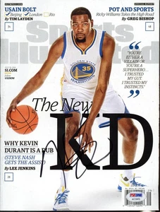 Kevin Durant Sports Illustrated 7-18-2016 Magazine Signed Auto PSA/DNA ID:473110 - Picture 1 of 2
