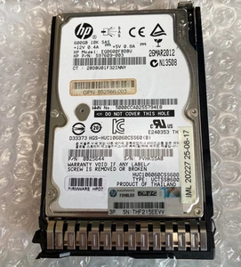 Disque dur HP 600 Go EG0600FBDBU 10K SAS 2,5" - 597609-003 - 0B25644 avec caddie - Photo 1/4