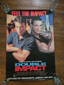 Double Impact Movie Poster Starring Jean-claude Van Damme - Picture 1 of 4