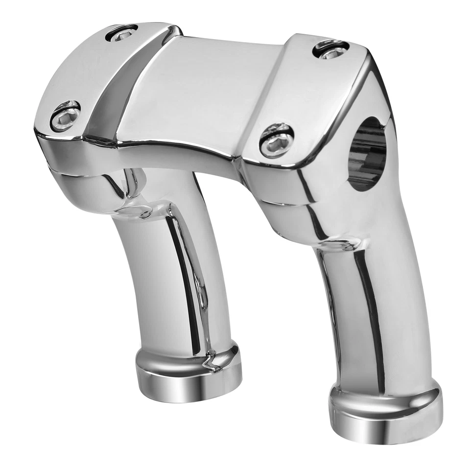 4" Handlebar Riser 1" Bar Fit For Harley Dyna Low Rider Fat Bob Softail Fatboy - Image 1 of 4