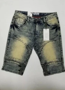 Genuine Denim Jean Dust Blue Shorts Men Size 44 - Picture 1 of 4