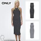 ONLY Stylish Women's Bodycon Dress with Ribbed Pattern, Midi Length