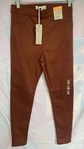 NEW M&S Sz UK 10R Golden Tan  jeggings W28 L28 High Rise Stretch Skinny trousers - Picture 1 of 6