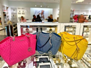 Michael Kors Women Lady Large Chain MK Signature Shoulder Tote Bag Handbag Purse - Picture 1 of 53