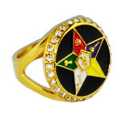 Masonic rings ebay Order of the Eastern Star Rings Gold Color w/ Black OES Ring