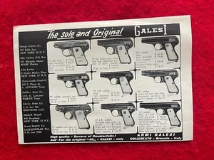 Vintage 1959  Print Ad Armi Galesi Italy Pistols Advertisement - Picture 1 of 7