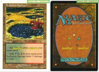 SULFUROUS SPRINGS magic DECKMASTERS ADD BLACK RED MANA MTG DUAL LAND RARE MINT - Image 1 of 4