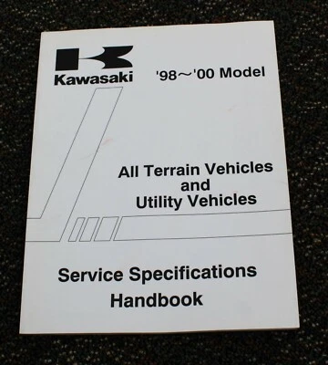 Manual de especificações de serviço Kawasaki 1998-2000 ATV UTV 99926-1032-01 - Imagem 1 de 3