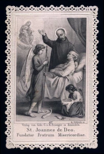 santino merlettato-holy card-canivet S.GIOVANNI DI DIO - Imagen 1 de 1