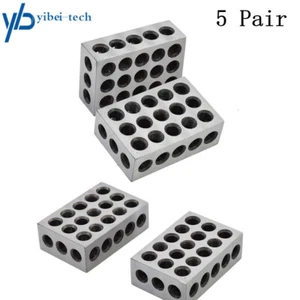 1-2-3 Blocks 23 Holes .0002" Machinist 123 Jig 5 Matched Pair High Precision - Picture 1 of 6