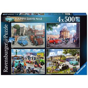 Ravensburger Happy Days No 2 York Oxford Brighton Cotswolds 500 Piece Puzzles x4