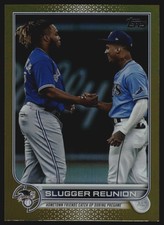 2022 Topps Gold Foil  #329 Slugger Reunion Wander Franco Vladimir Guerrero Jr.