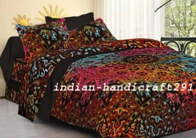 Juego de cama Quit Edredón Doona Funda Doble Tamaño Cama Mandala Hippie Gitano Indio Foto 1 de 2