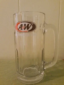 TAZA DE VIDRIO DE CERVEZA DE RAÍZ DE COMIDA AMERICANA DE COLECCIÓN A&W - Imagen 1 de 6